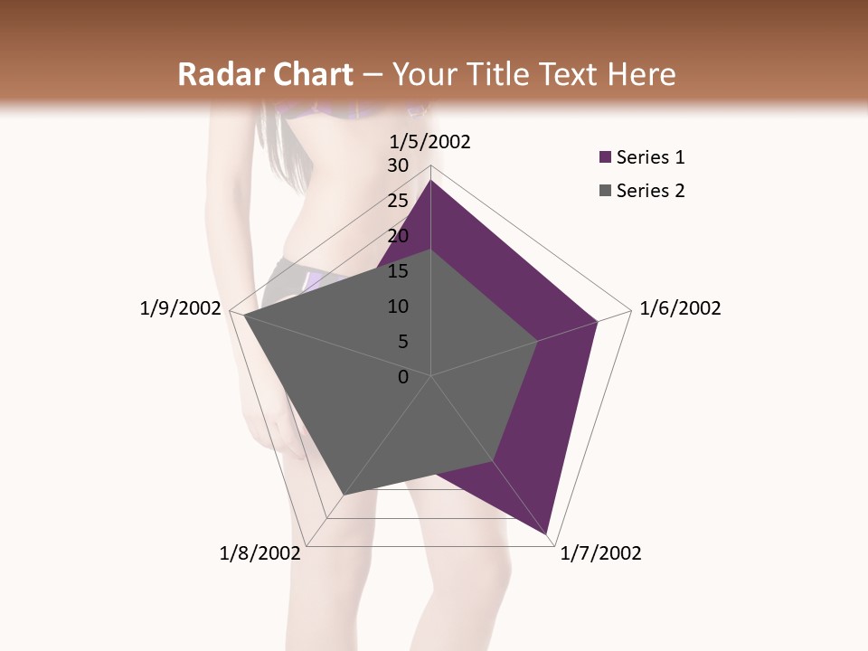 Sensuality Woman Swimwear PowerPoint Template