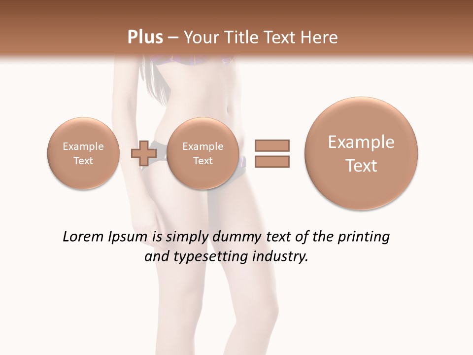 Sensuality Woman Swimwear PowerPoint Template