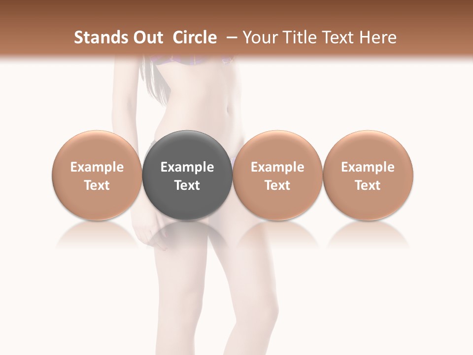 Sensuality Woman Swimwear PowerPoint Template