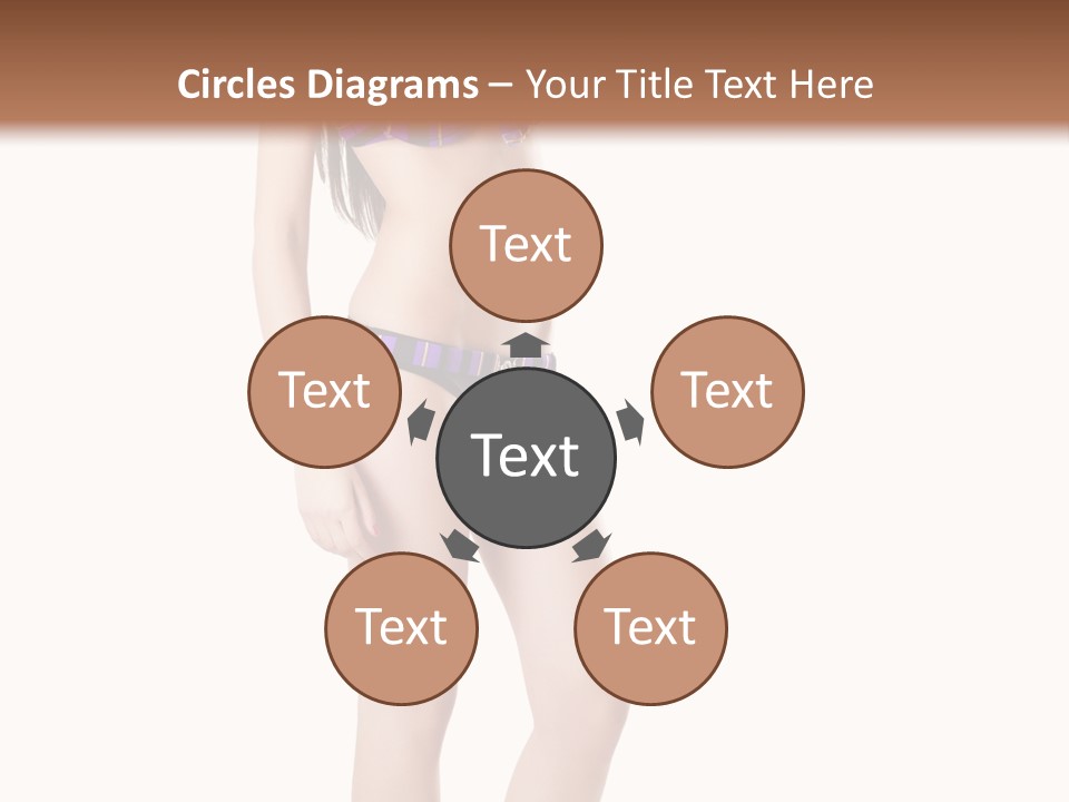 Sensuality Woman Swimwear PowerPoint Template