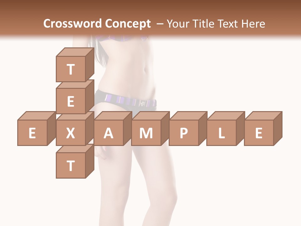 Sensuality Woman Swimwear PowerPoint Template