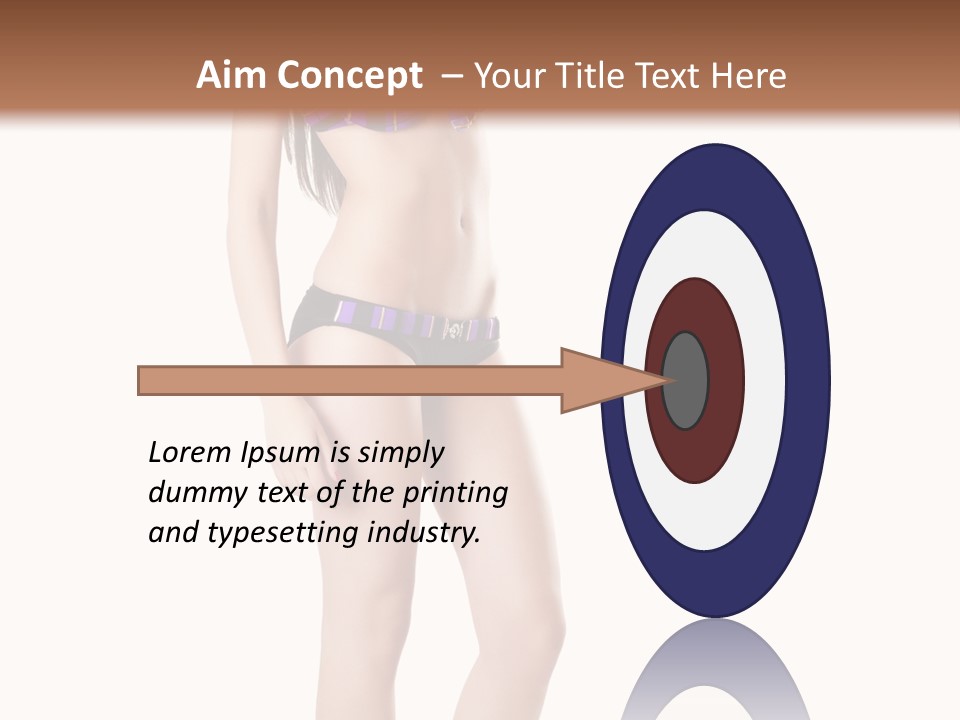 Sensuality Woman Swimwear PowerPoint Template