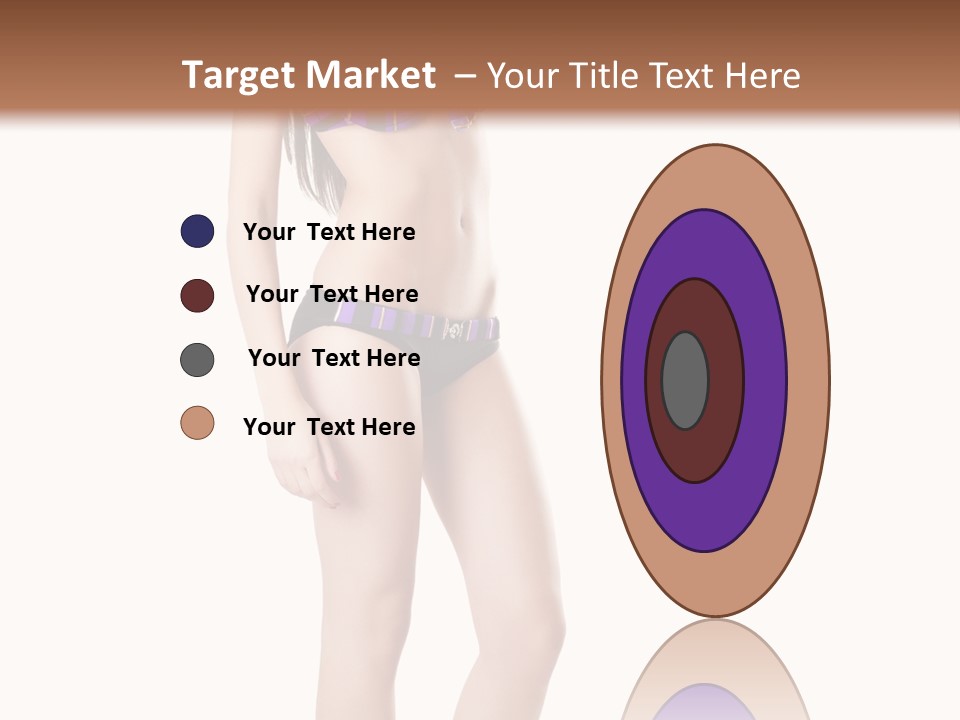 Sensuality Woman Swimwear PowerPoint Template