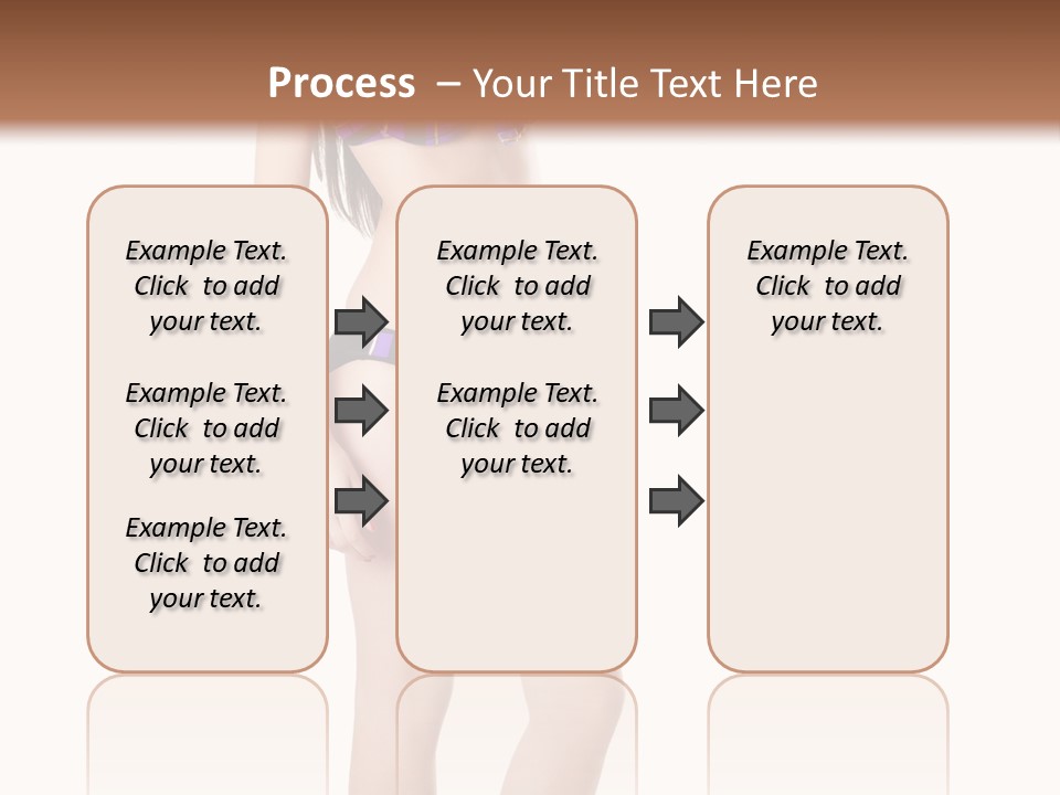 Sensuality Woman Swimwear PowerPoint Template