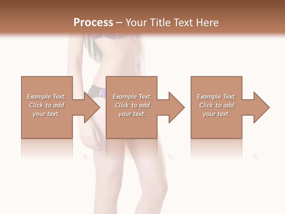 Sensuality Woman Swimwear PowerPoint Template