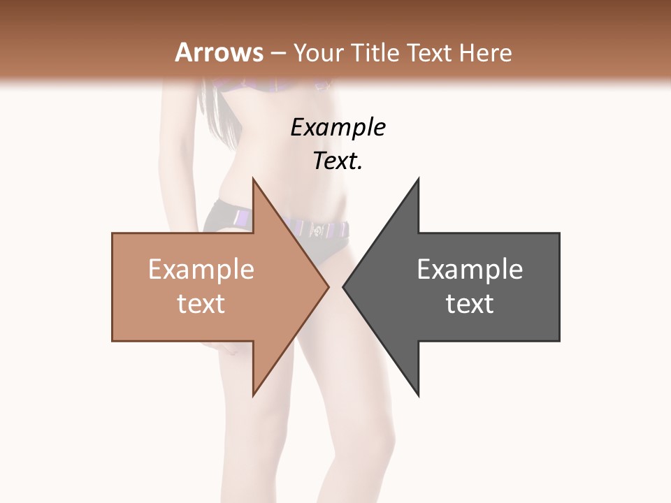 Sensuality Woman Swimwear PowerPoint Template