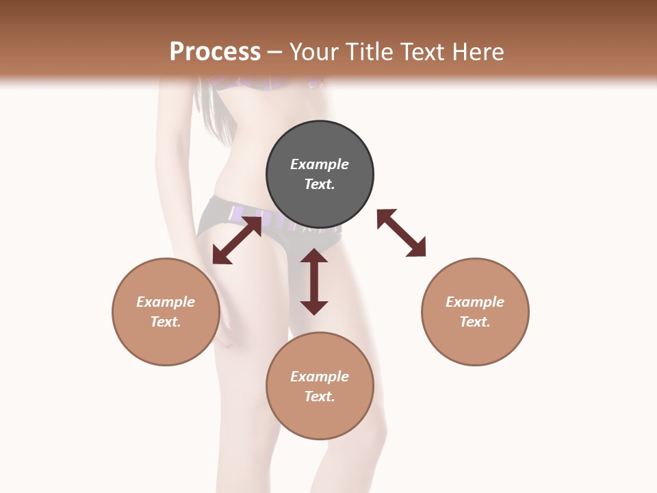 Sensuality Woman Swimwear PowerPoint Template