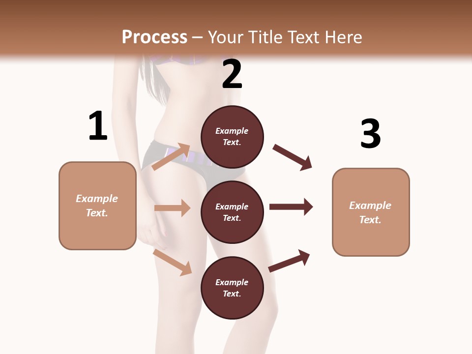 Sensuality Woman Swimwear PowerPoint Template