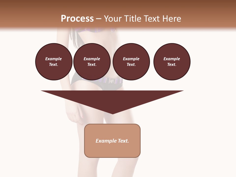 Sensuality Woman Swimwear PowerPoint Template