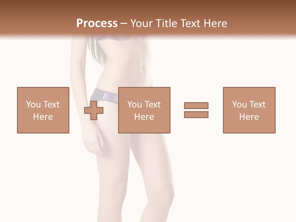 Sensuality Woman Swimwear PowerPoint Template