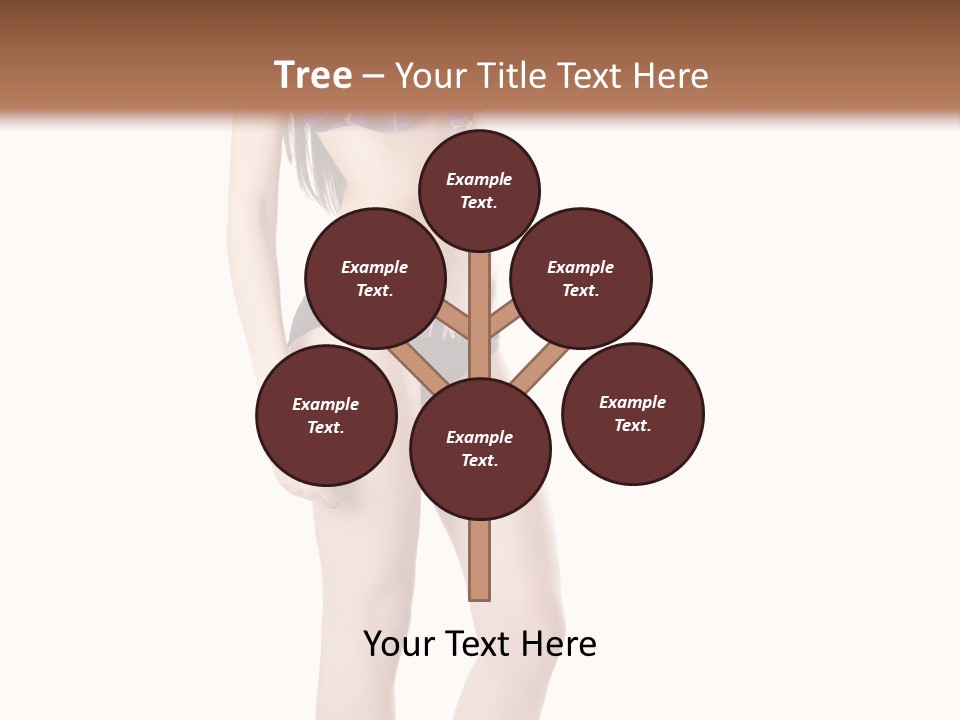 Sensuality Woman Swimwear PowerPoint Template