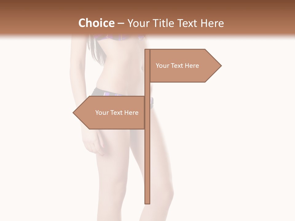 Sensuality Woman Swimwear PowerPoint Template