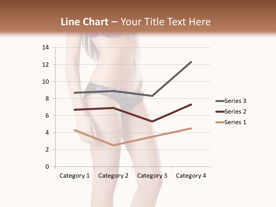 Sensuality Woman Swimwear PowerPoint Template