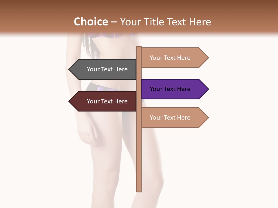 Sensuality Woman Swimwear PowerPoint Template