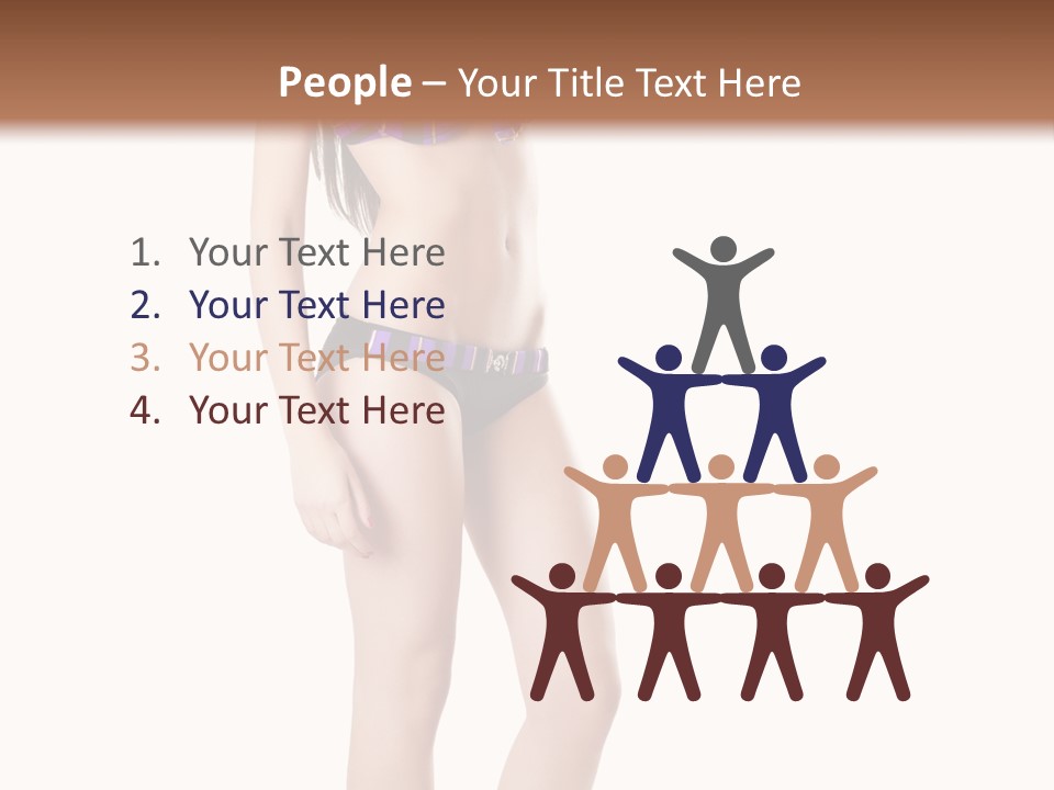 Sensuality Woman Swimwear PowerPoint Template