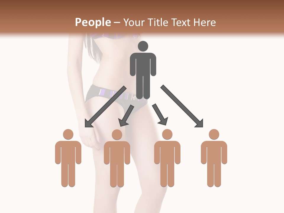 Sensuality Woman Swimwear PowerPoint Template