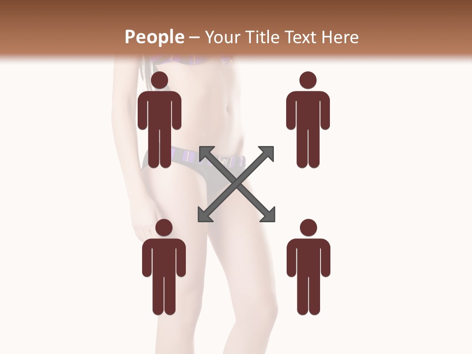 Sensuality Woman Swimwear PowerPoint Template