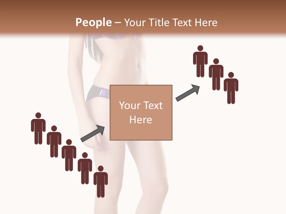 Sensuality Woman Swimwear PowerPoint Template