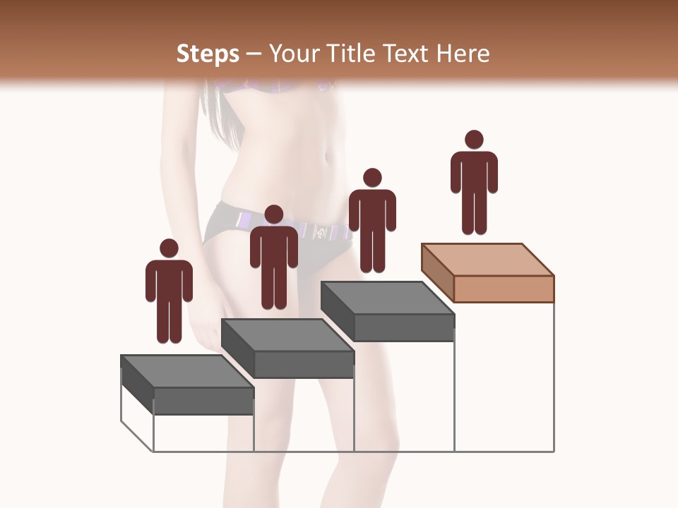 Sensuality Woman Swimwear PowerPoint Template