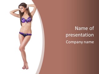 Lingerie Model Figure PowerPoint Template