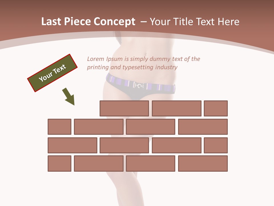 Lingerie Model Figure PowerPoint Template