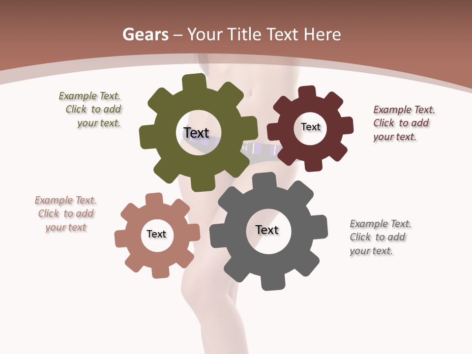 Lingerie Model Figure PowerPoint Template