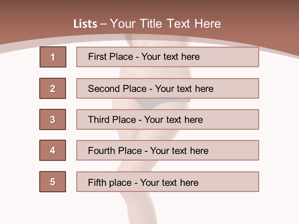 Lingerie Model Figure PowerPoint Template