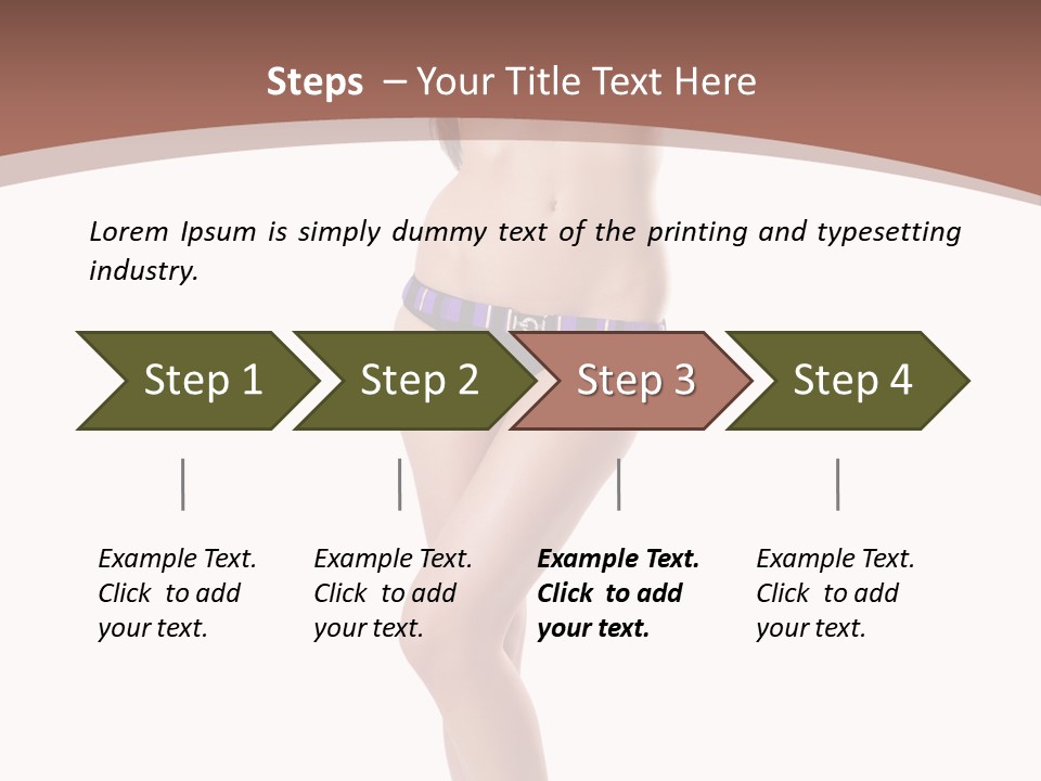 Lingerie Model Figure PowerPoint Template