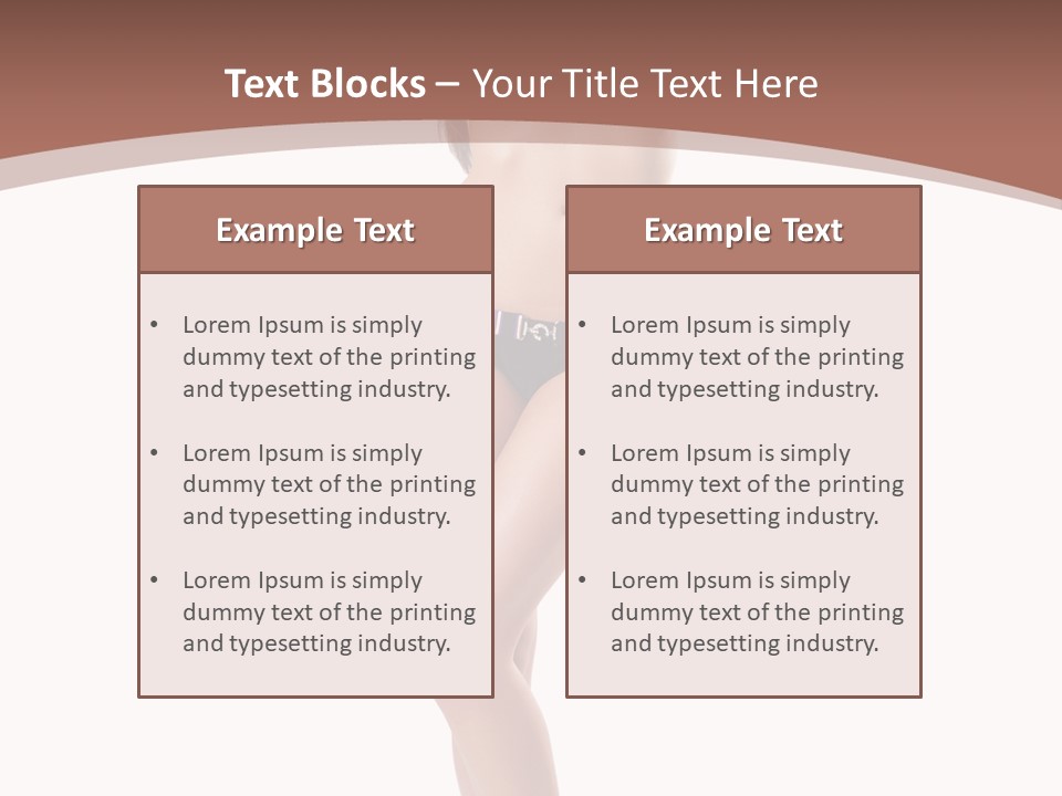 Lingerie Model Figure PowerPoint Template
