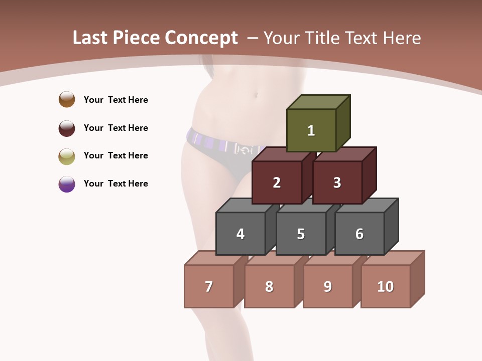 Lingerie Model Figure PowerPoint Template