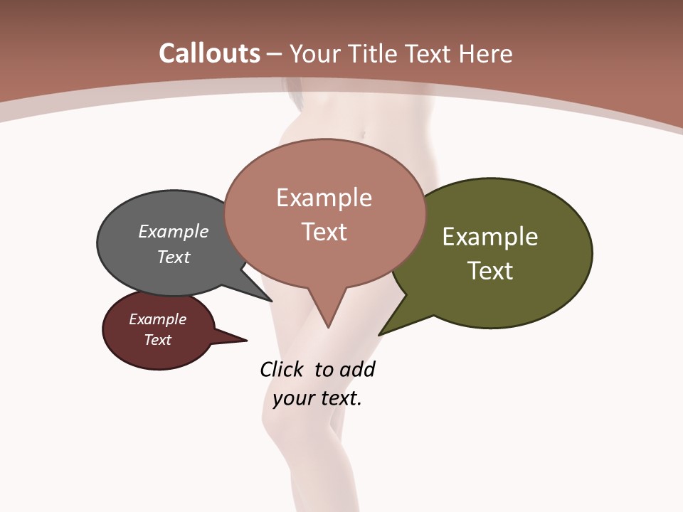 Lingerie Model Figure PowerPoint Template