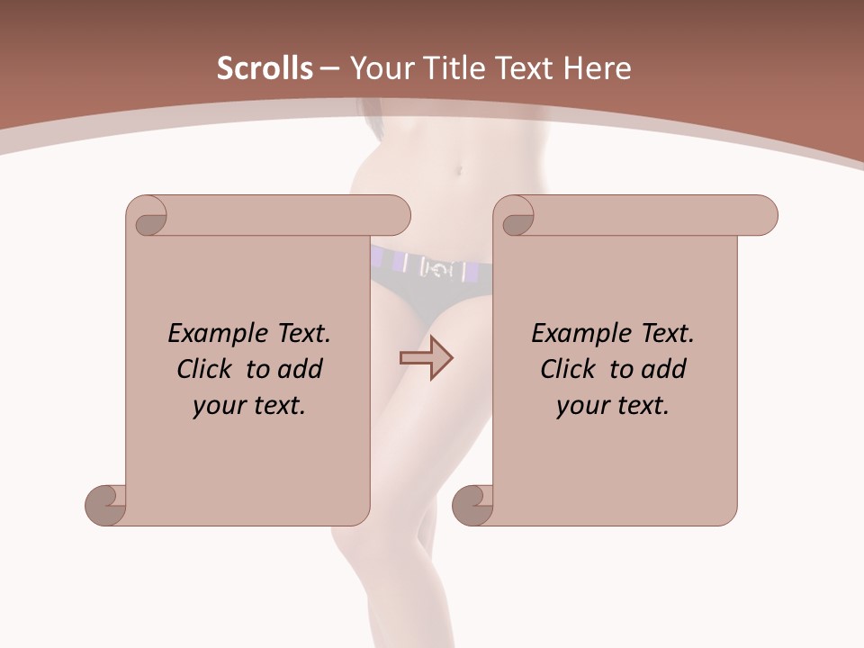 Lingerie Model Figure PowerPoint Template