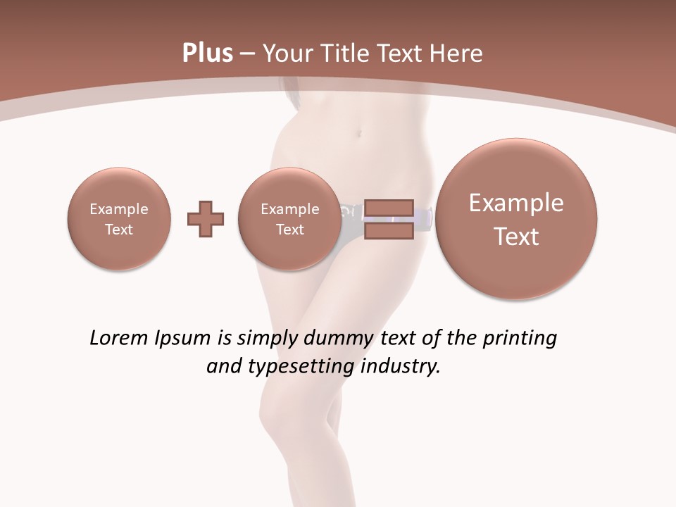Lingerie Model Figure PowerPoint Template