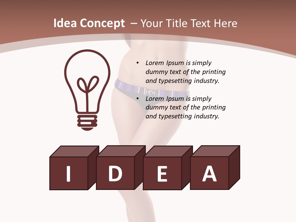 Lingerie Model Figure PowerPoint Template