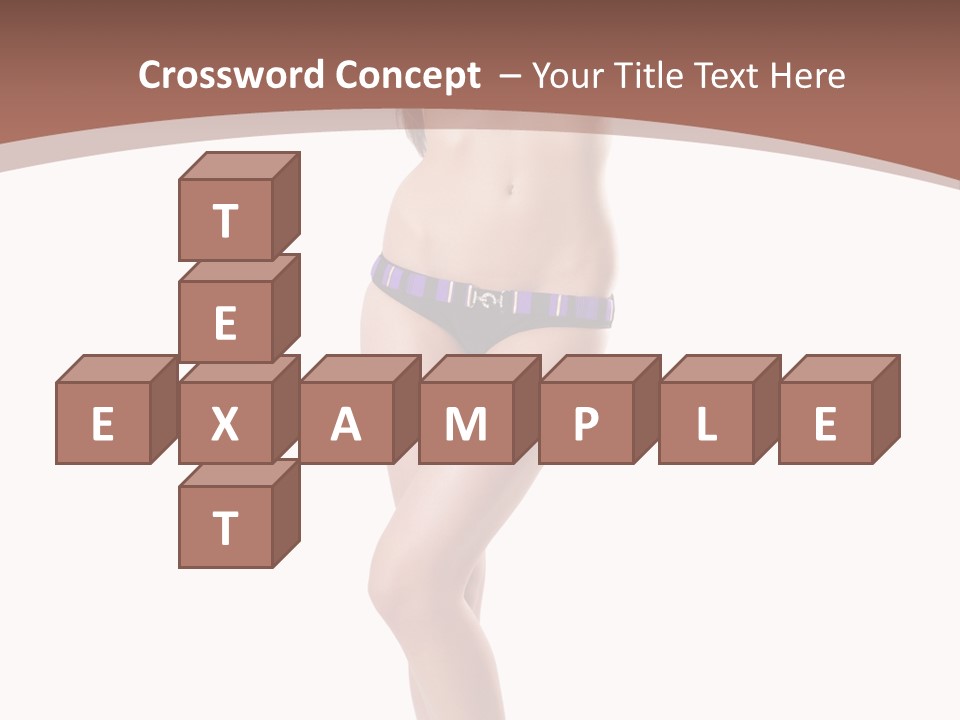 Lingerie Model Figure PowerPoint Template