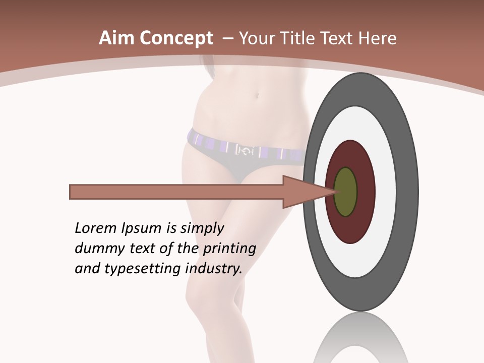 Lingerie Model Figure PowerPoint Template