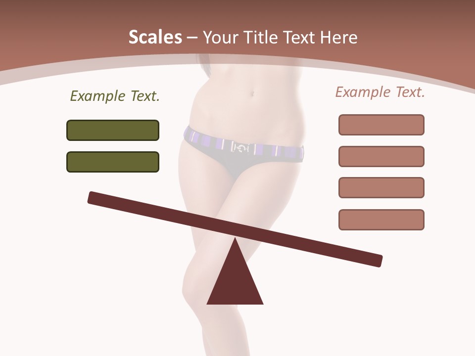 Lingerie Model Figure PowerPoint Template