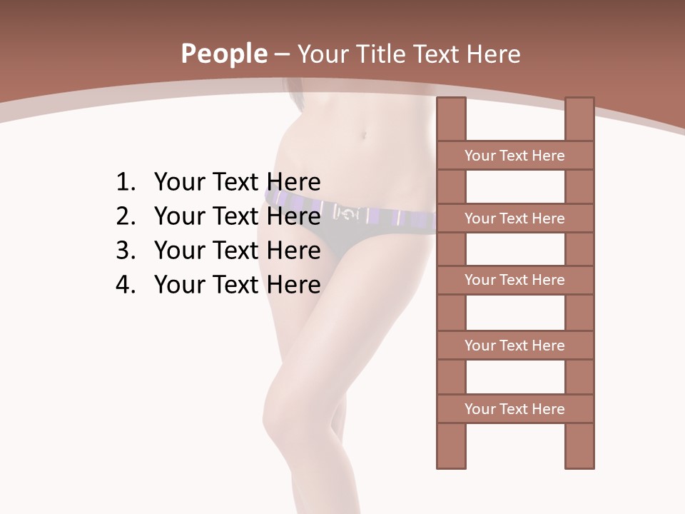 Lingerie Model Figure PowerPoint Template