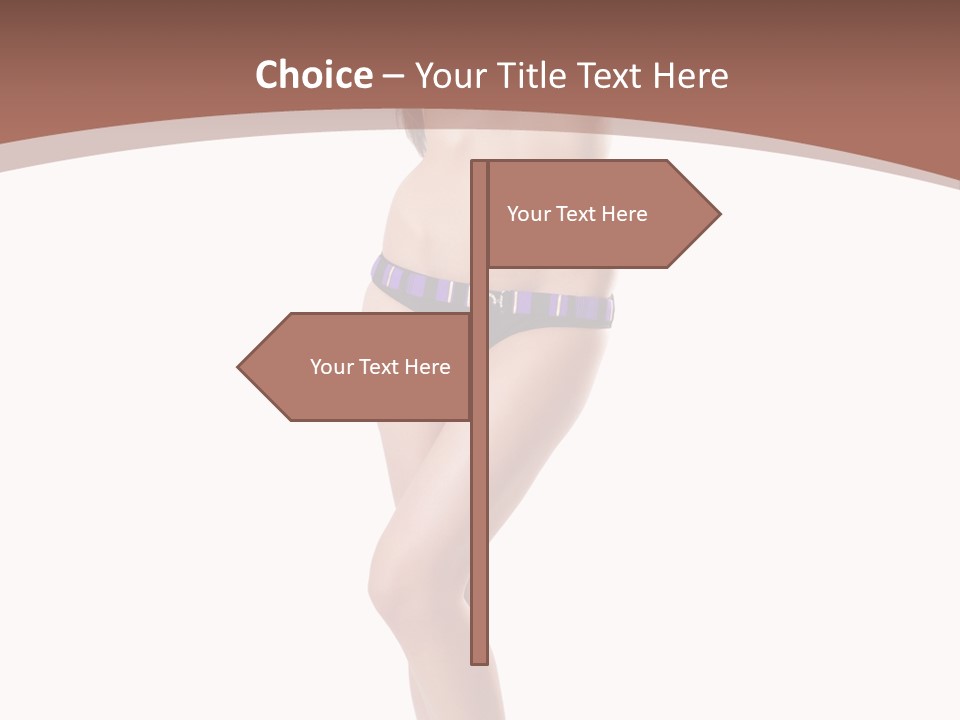 Lingerie Model Figure PowerPoint Template