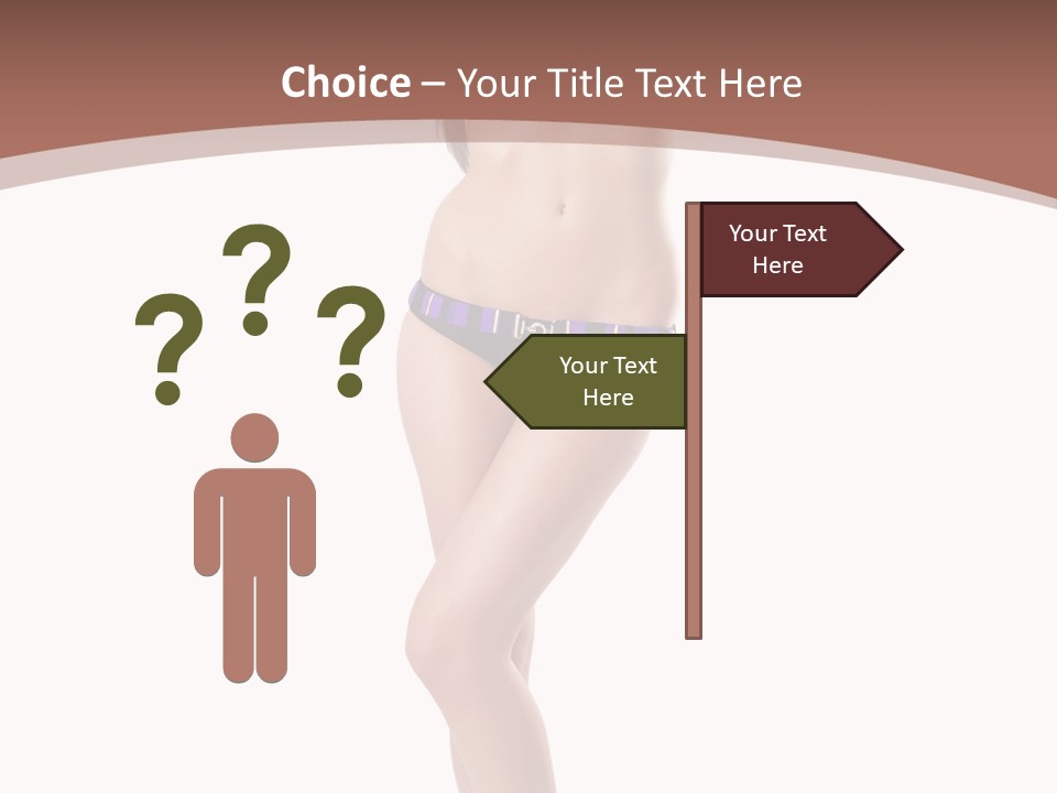 Lingerie Model Figure PowerPoint Template