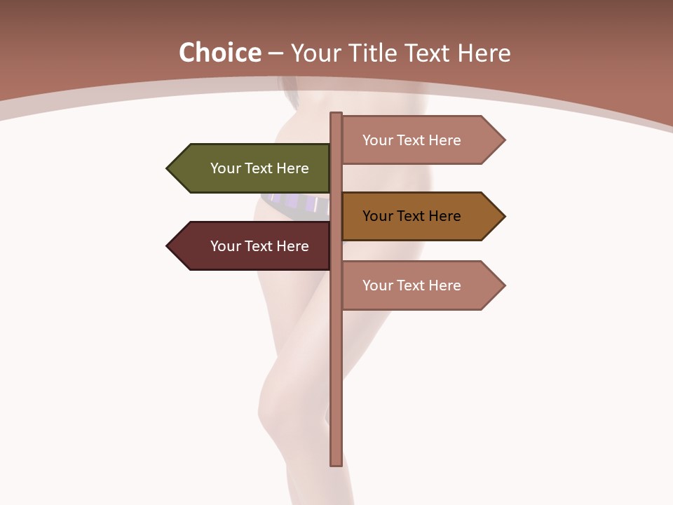 Lingerie Model Figure PowerPoint Template