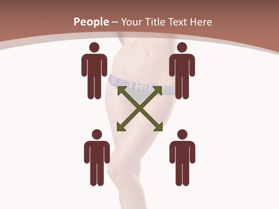 Lingerie Model Figure PowerPoint Template