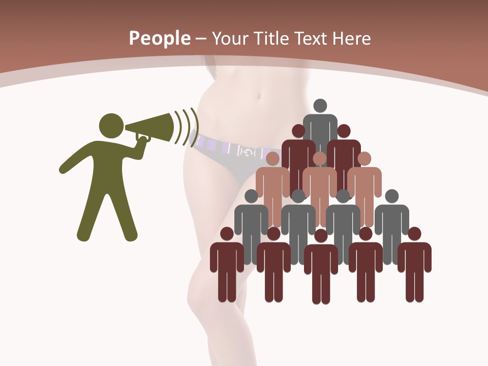 Lingerie Model Figure PowerPoint Template