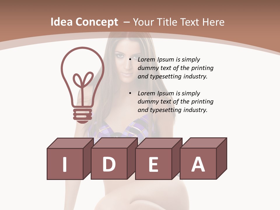 Bikini Fashion Seat PowerPoint Template
