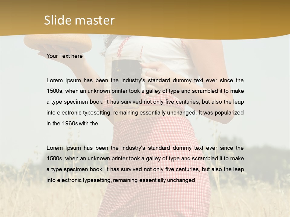 Female Belorussian Harvest PowerPoint Template