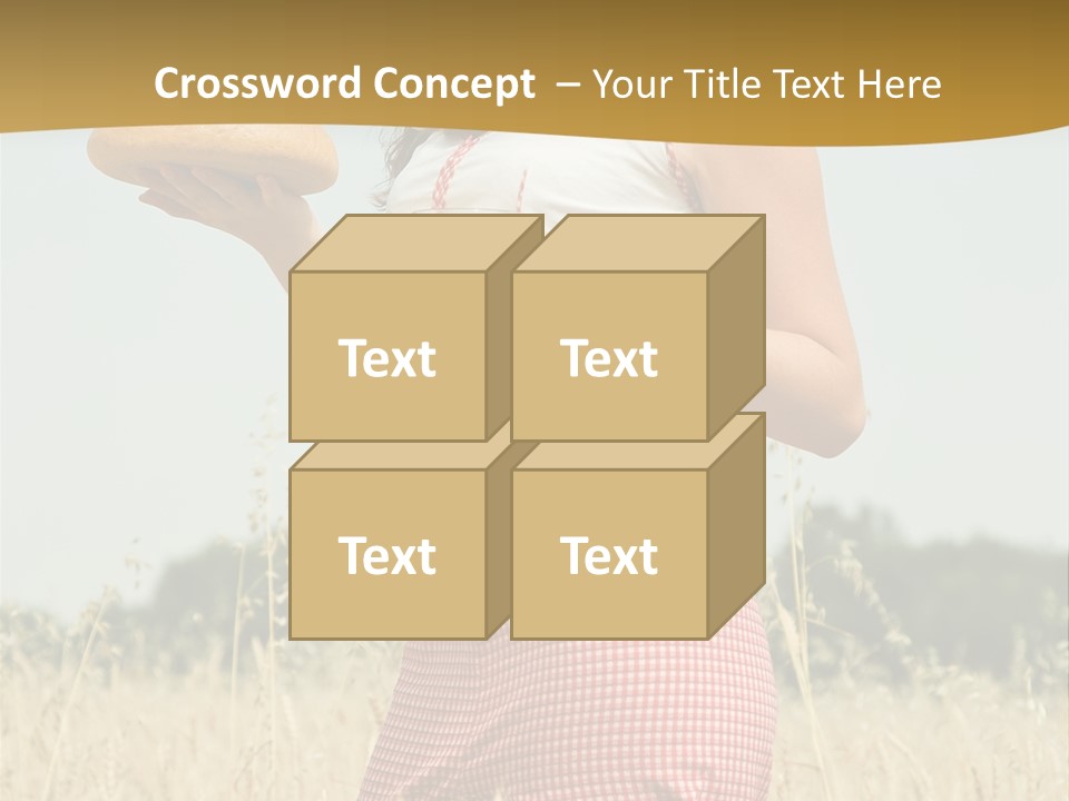 Female Belorussian Harvest PowerPoint Template