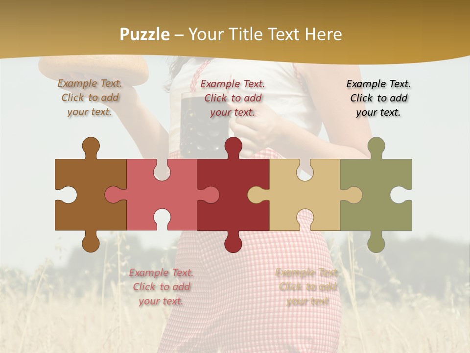 Female Belorussian Harvest PowerPoint Template