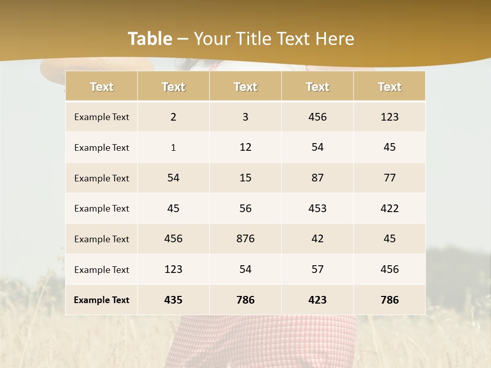 Female Belorussian Harvest PowerPoint Template