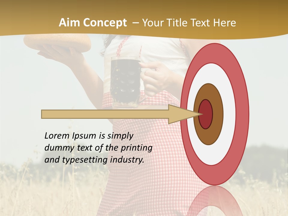 Female Belorussian Harvest PowerPoint Template