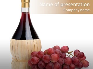 Grape Sweet Alcohol PowerPoint Template